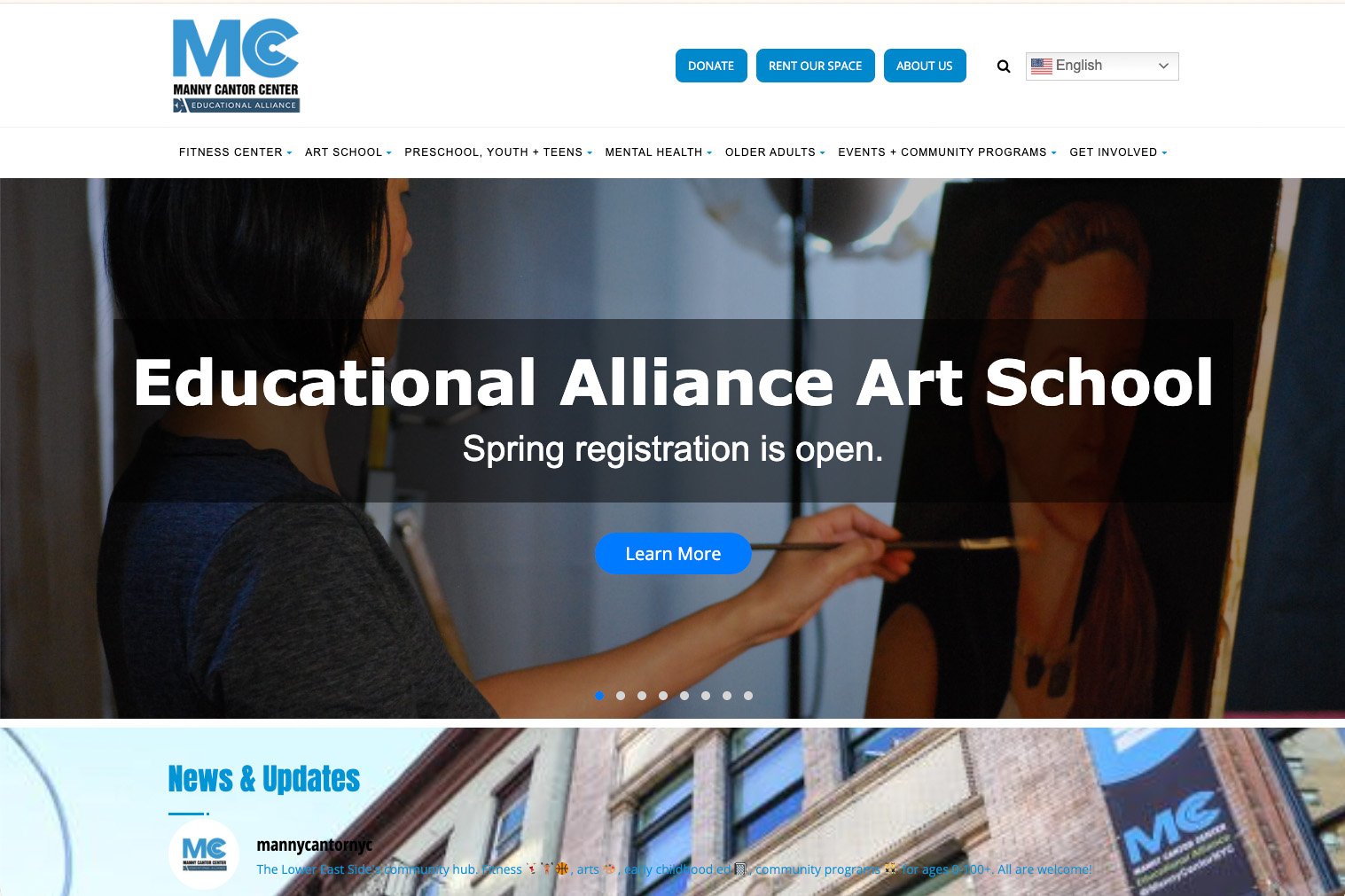 Manny Cantor Center — site screenshot